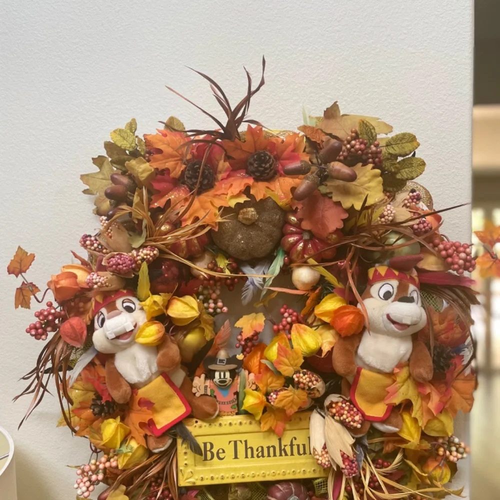 Chip an Dale Thanksgiving/Fall Wreath OOAK!